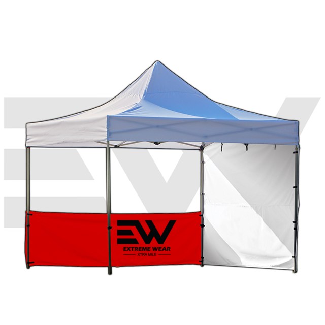 gazebo - new - red - half wall